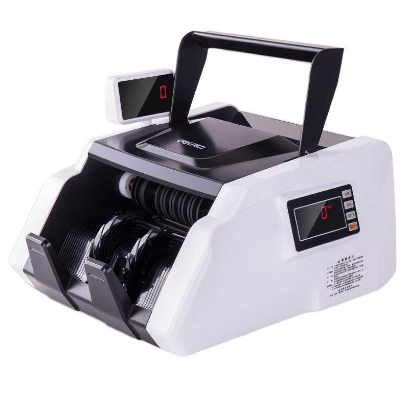 得力33302S点钞机商用收银C类银行用小型便携式数钱机大显示屏智能家用语音鉴别升级ys