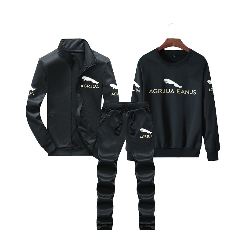 稻草人(Mexican)运动套装男韩版潮流三件套春秋卫衣外套学生帅气衣服3件套