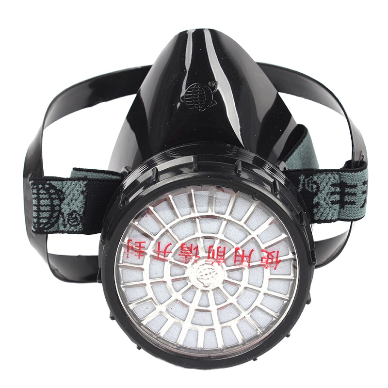 地球 2001 3号防毒面罩经济型自吸过滤式防毒面具半面罩防毒口罩喷漆