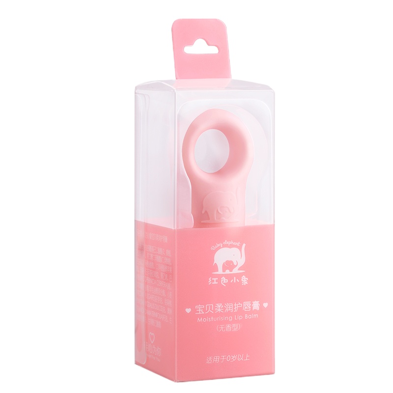 红色小象儿童唇膏唇球 男女补水保湿滋润补水防干裂婴童润唇膏 [宝贝柔润护唇膏 粉色3.4g]