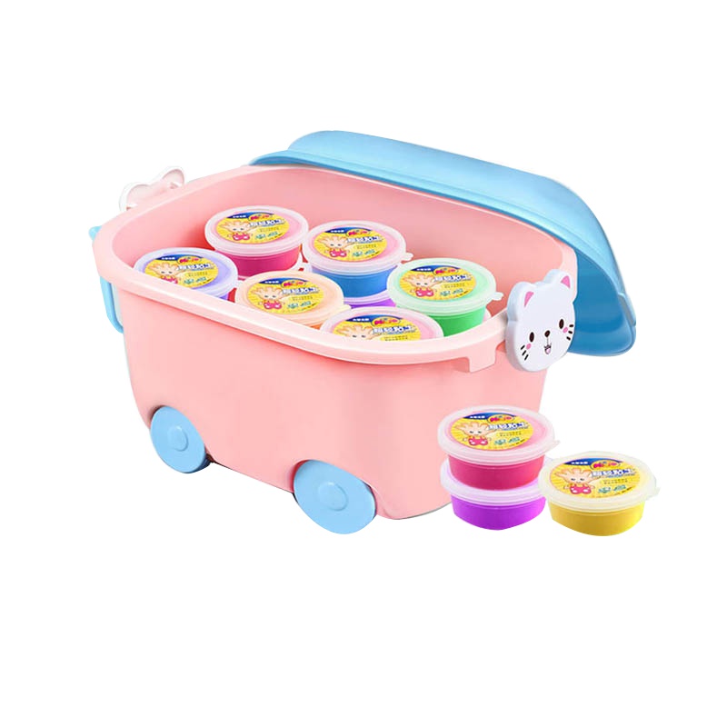 [24色]猫咪滚轮收纳箱超轻粘土