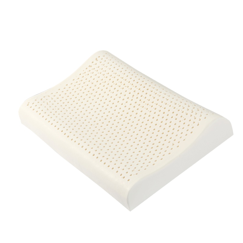 水星家纺MERCURY 乳胶枕芯一只装护颈成人单人枕头 释压曲线乳胶枕