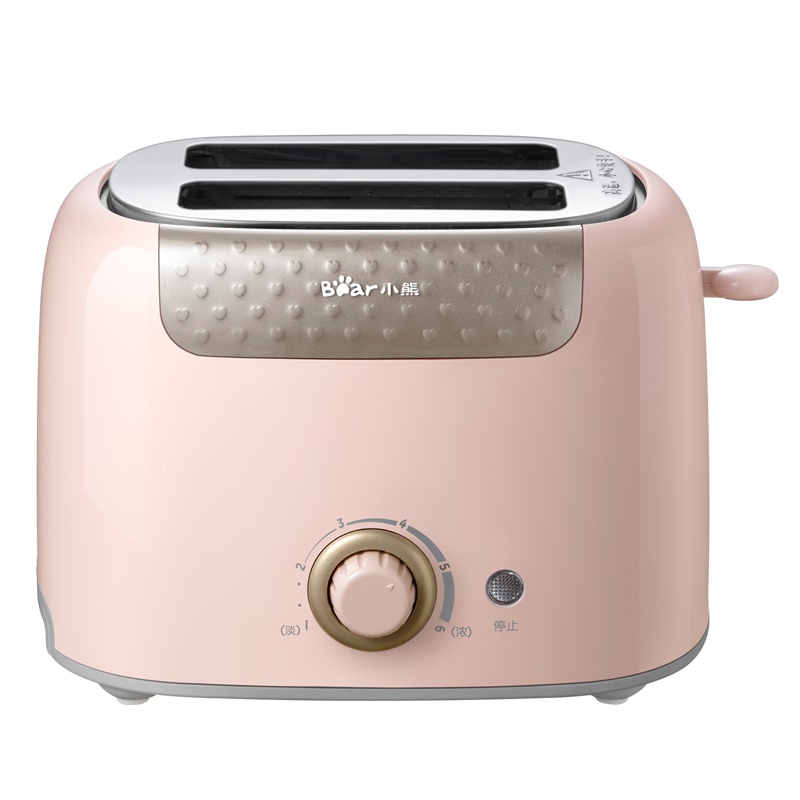 小熊(Bear)多士炉 DSL-601 粉色 多功能小型双面烘烤烤吐司烤面包机早餐机懒人早餐苏宁自营