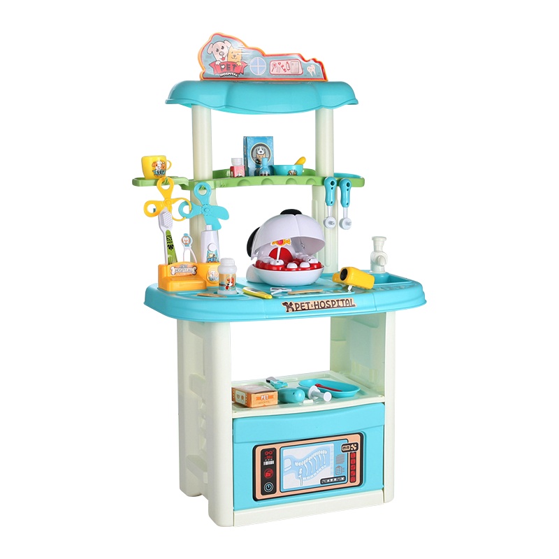 博娃过家家玩具宠物牙医台角色扮演游戏玩具男孩女孩医生医具
