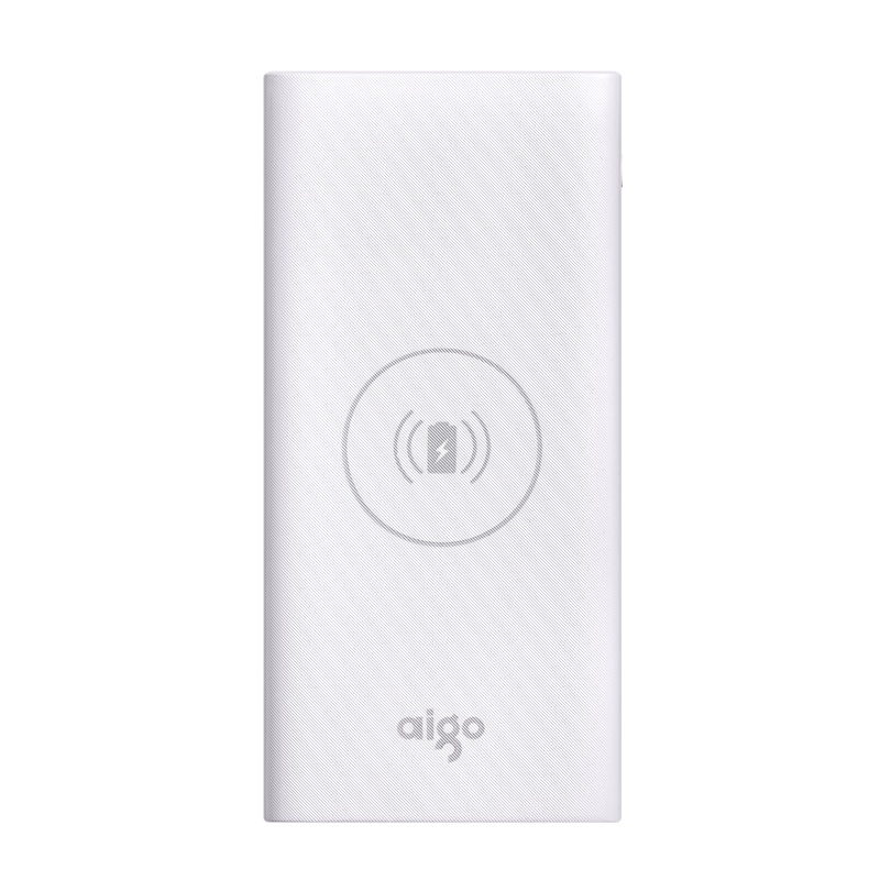 爱国者 5W无线充电宝Qi100充电宝轻薄便携10000毫安聚合物电芯适用于苹果小米白色