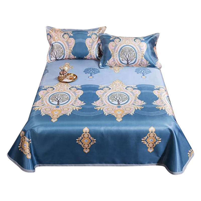 泰念(Tai nian) 凉爽冰丝凉席套件/1.2m/1.5m/1.8m学生宿舍家用凉席可折叠收纳凉席/凉枕床上用品