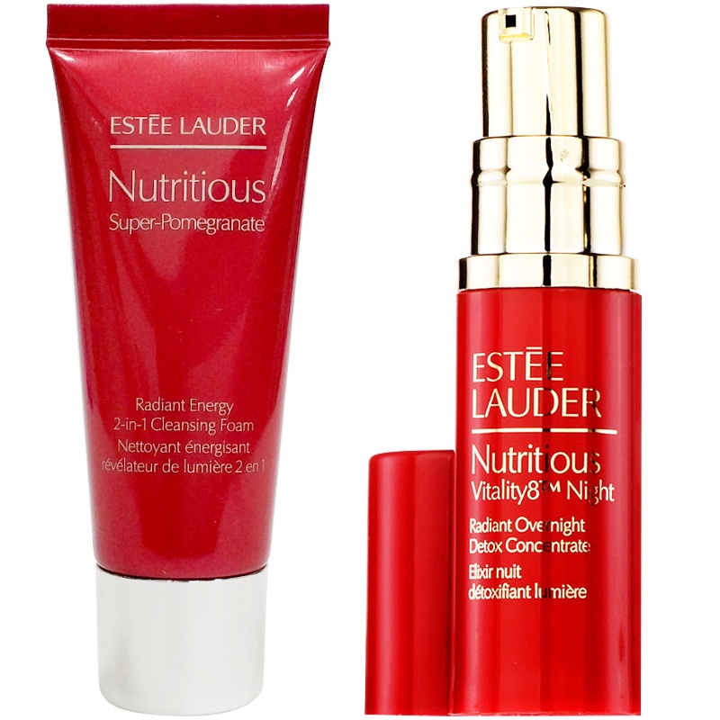 雅诗兰黛鲜活亮采夜间密集精华露5ml+雅诗兰黛鲜活亮采洁面乳30ml