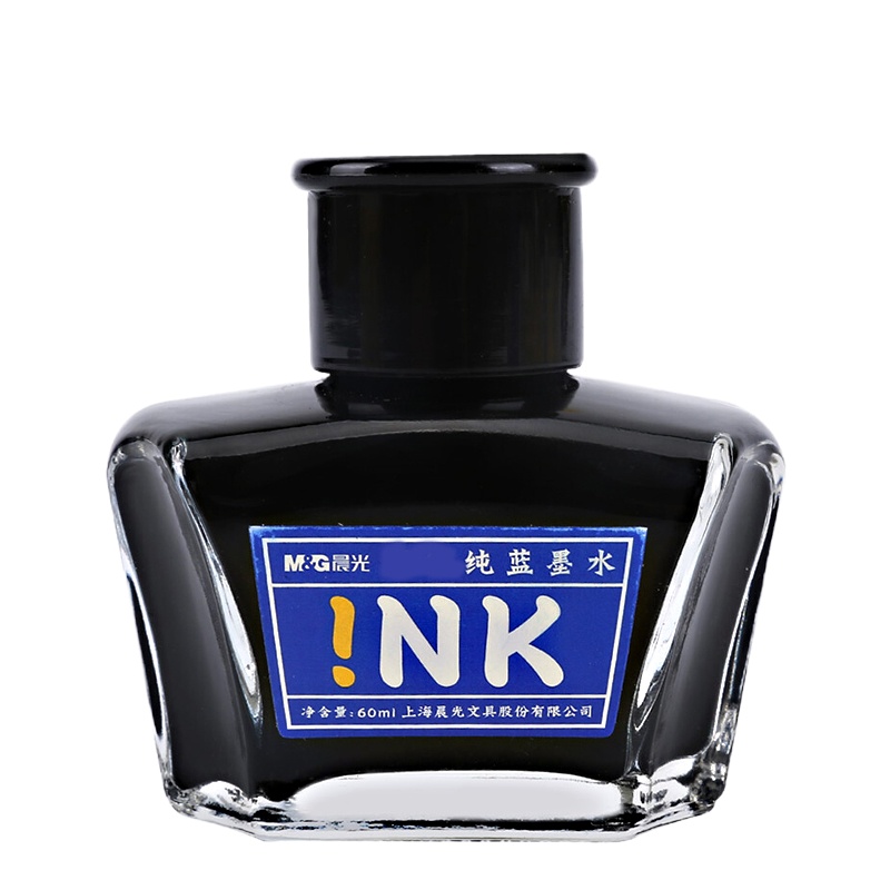 晨光 LH 晨光(M&G) 钢笔墨水 碳素黑钢笔学生考试作业书写墨水60ml大瓶装 蓝黑(AICW9001B)