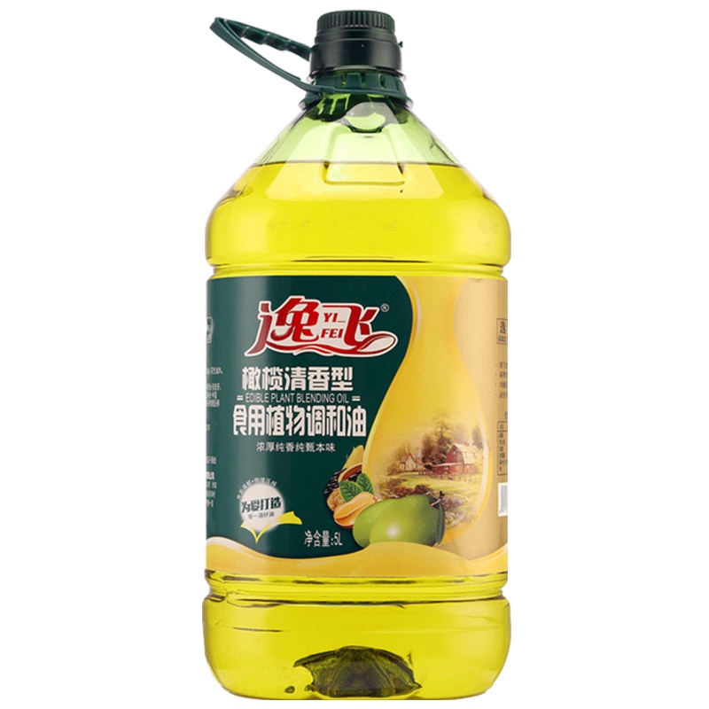 逸飞 初榨橄榄食用调和油5L 食用油 添加西班牙初榨橄榄油
