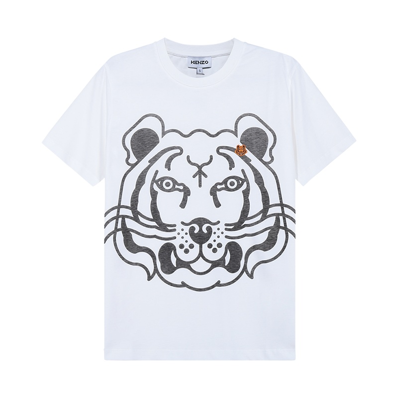 高田贤三 KENZO 女士 K-tiger系列棉质圆领短袖T恤FB6 2TS918 4SA