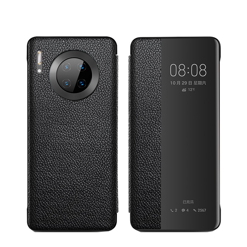 圣幻 【牛皮打造】华为P40pro保护套华为mate20机壳P30pro/mate20X真皮牛皮皮套翻盖商务软防摔款潮