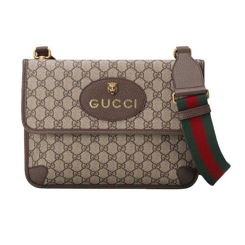 GUCCI 古驰 男士卡其色帆布单肩包斜挎包 495654-9C2VT-8745