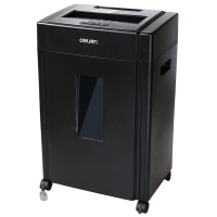 得力（deli）德国5级保密碎纸机 多功能办公碎纸机 【5级 单次碎纸8张】(9904黑色)