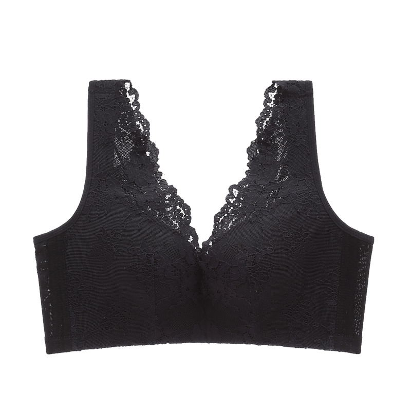 都市丽人【深V聚拢性感美背】法式蕾丝女士胸罩内衣无钢圈聚拢文胸1B9149