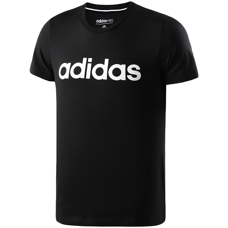 adidas阿迪达斯NEO男装LOGO款运动短袖休闲圆领T恤衫EI4709