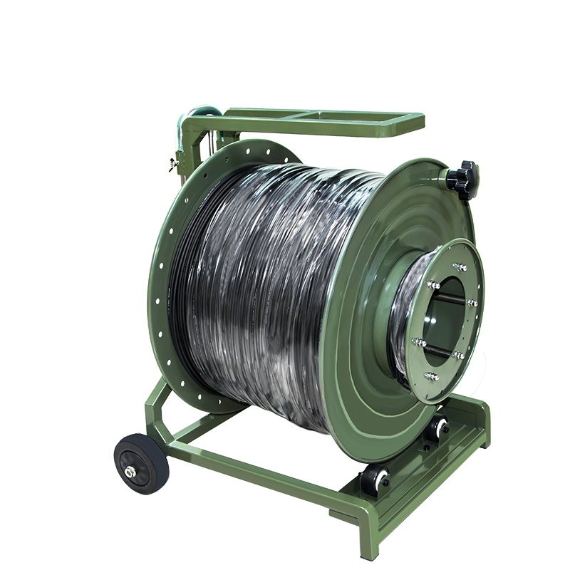 博扬 单模六芯室外TPU光缆 铠装防水基站通信野外拉练抢修 1000米+放缆车+FC-FC头 BY-6S-FC1000M