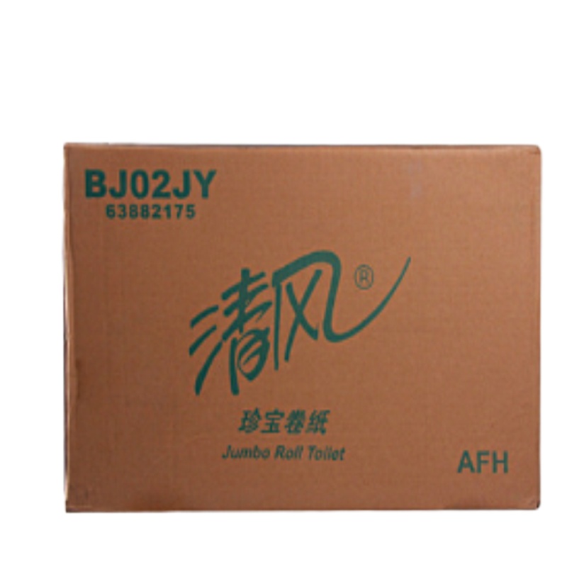 清风 BJ02JY 2层平纹240米 珍宝卷纸 120*91mm，3卷/提，4提/箱