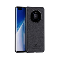 ESCASE 华为mate40Pro+手机壳mate40Pro+保护套全包边防摔男女通用个性创意贴皮背壳ES-19深邃黑