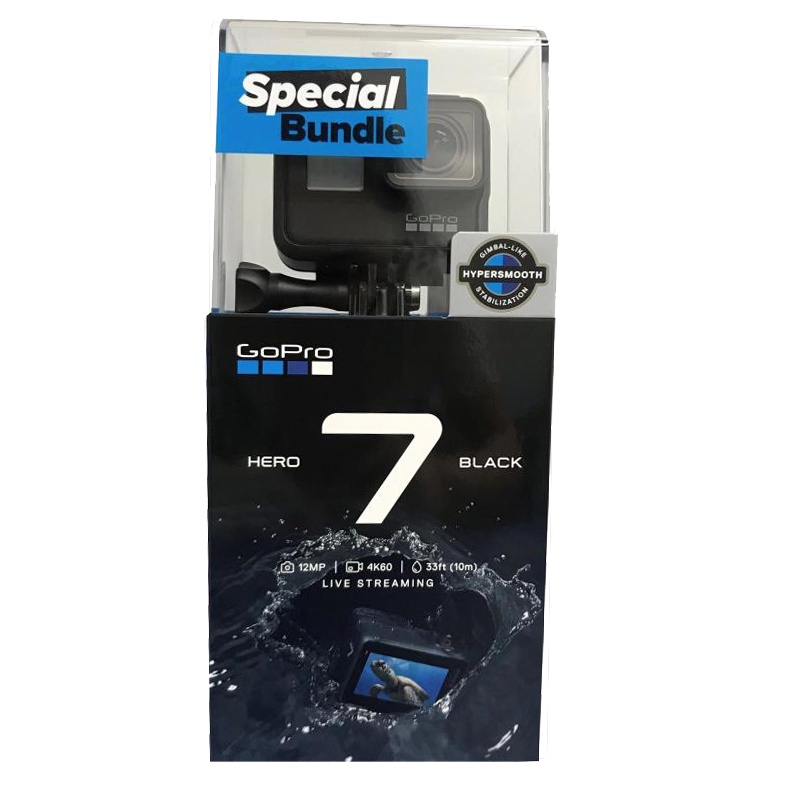 GOPRO HERO7 Black套装(short自拍杆+原装电池+32G卡)高清4k运动相机防抖防水vlog摄像机