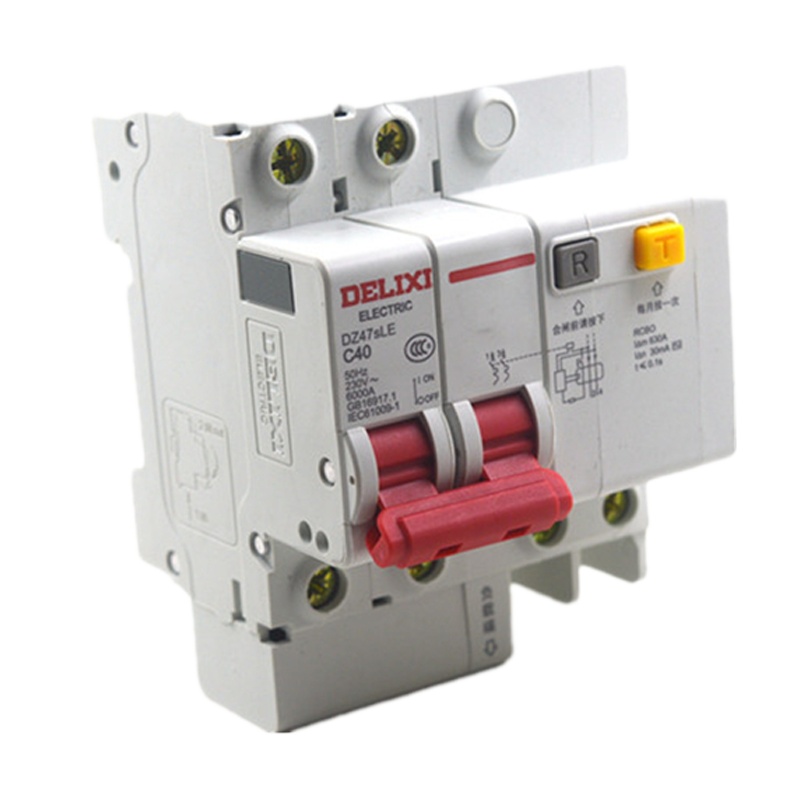 德力西 空气开关带漏电保护器DZ47SLE 2P 40A 家用断路器