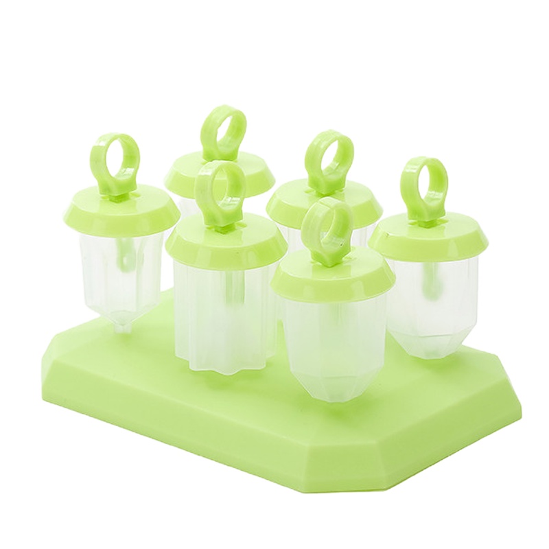 做雪糕的模具冰淇淋模具冰棒冰格冰糕冰棍雪糕模具冰激凌模具家用 敬平 果冻款绿色