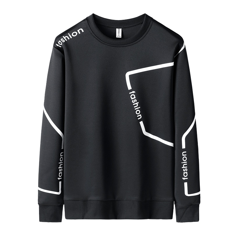 三弦(LA CORDE)男士长袖T恤青少年韩版潮流帅气2019秋季新款简约个性男圆领卫衣LA-MYW2913