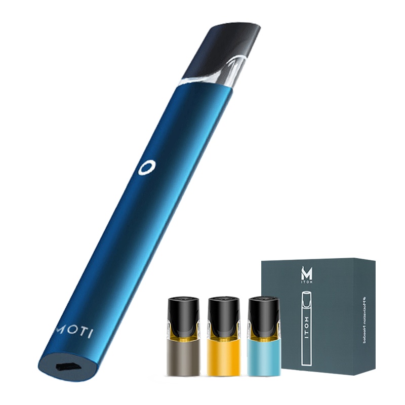 MOTI魔笛 D13套装 2019新款大烟雾多种口味换弹型 新手入门版 [1烟杆+3烟弹] 深海蓝