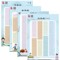 弟子规三字经千字文无声注音挂图墙贴大字拼音国学经典1-6年级
