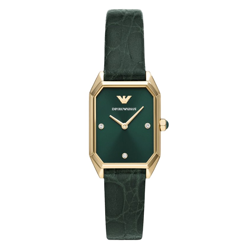 Armani阿玛尼手表女夏季 时尚石英小绿表 生日礼物 送女友AR11399