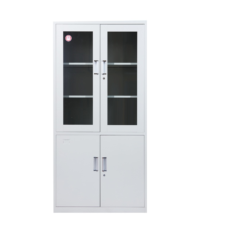 万尊 厚文件柜 窄边套色钢制柜子铁皮档案资料柜 对开门文件柜