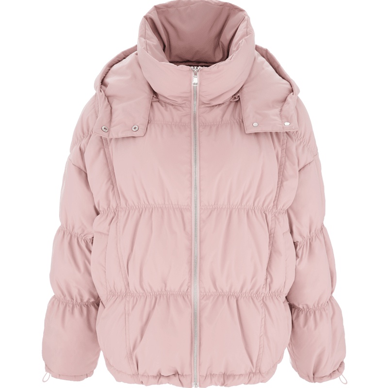 高梵(GOLDFARM)2019新款羽绒服女短款韩版宽松面包服潮时尚连帽保暖冬季羽绒服