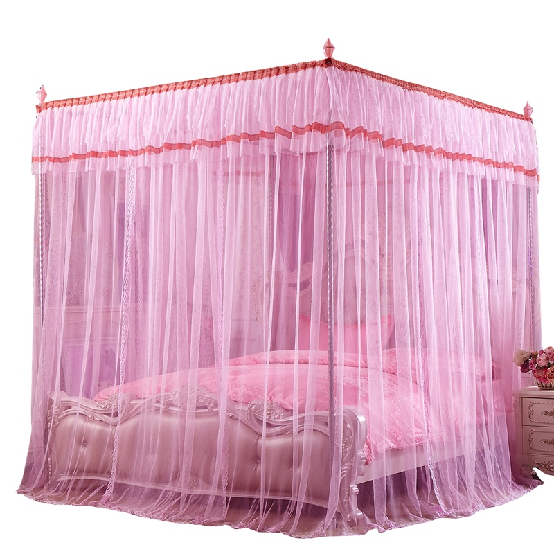 唛乐斯Mallas宫廷式三开门加粗30毫米不锈钢落地蚊帐