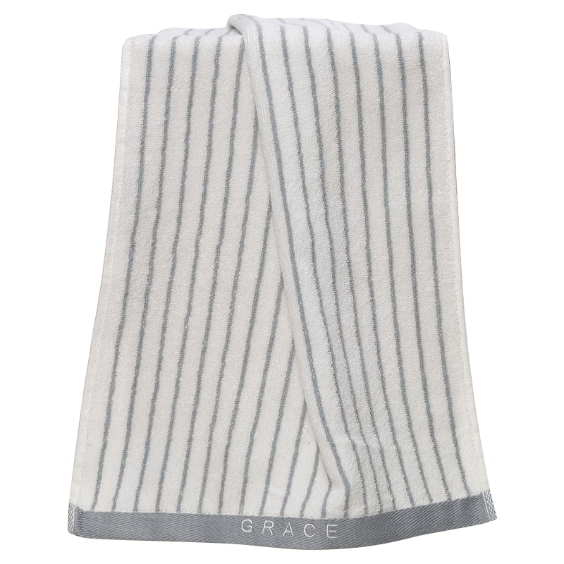 洁丽雅(grace)毛巾家纺纯棉素色条纹柔软吸水洗脸毛巾 90g 72*34cm
