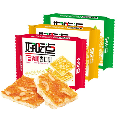 好吃点 香脆饼干540g(108gx5袋)混装 零食多口味小吃银杏饼腰果饼核桃饼休闲食品办公室代餐点心散装