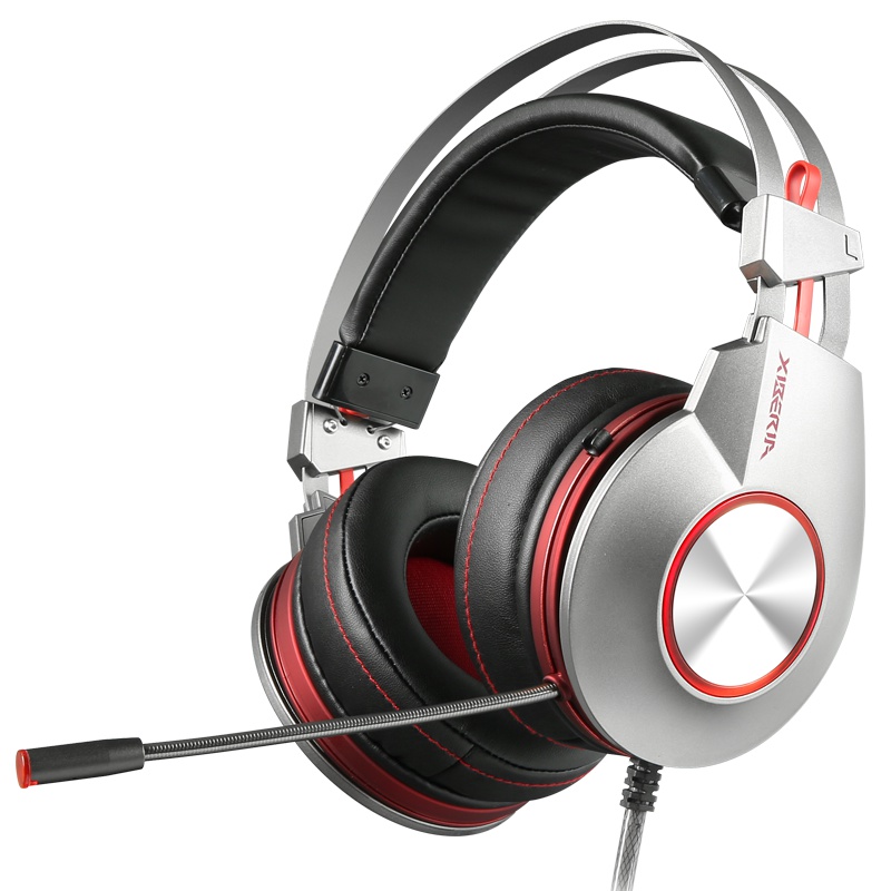 西伯利亚(XIBERIA)K5 电竞游戏耳机头戴式 电脑耳机耳麦 吃鸡耳机带麦 7.1声道 铁灰色