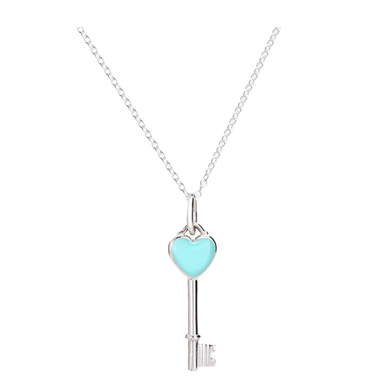 蒂芙尼(Tiffany )新款时尚女士创意双爱心吊坠项链情人节礼物 银色23148242