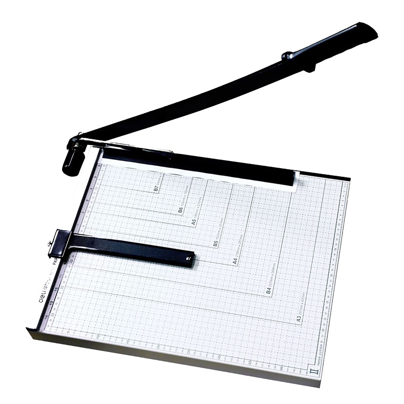 得力deli8012手动切纸机A3钢制裁纸刀 刀片加厚 照片切纸板460×380mm