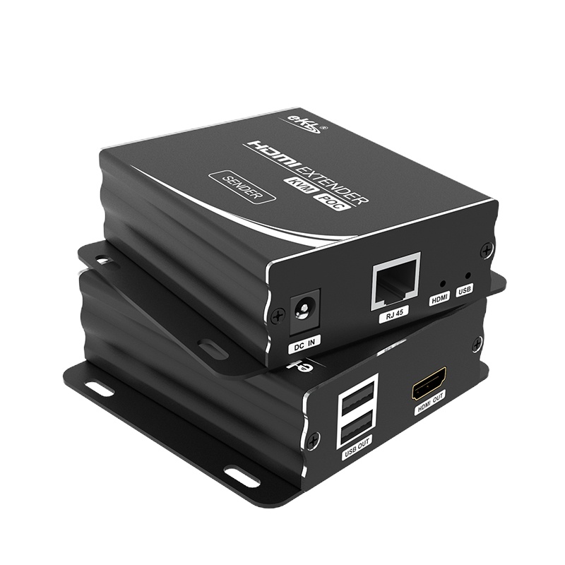 eKL HDMI KVM延长器 单网线100米200米高清视频转RJ45网络 带鼠标键盘口 KVM 延长器100米