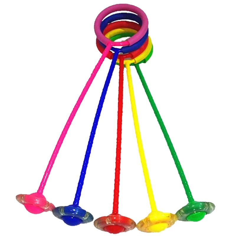 跳跳球儿童玩具弹力闪光蹦蹦球 跳环圈健身减肥单脚甩腿球