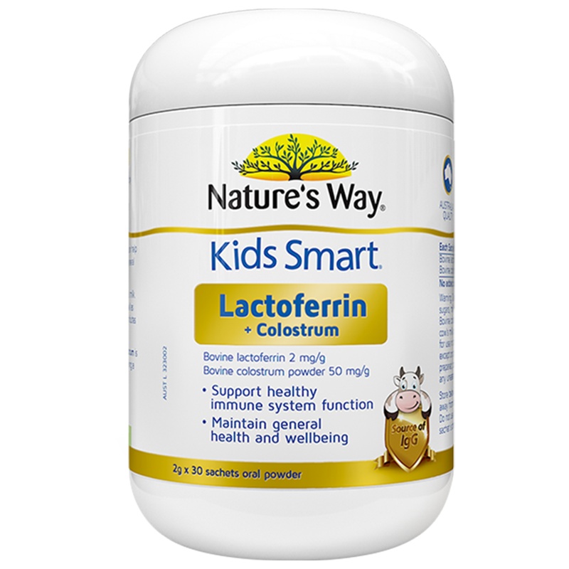 佳思敏(Nature's Way)婴幼儿金装乳铁蛋白粉儿童牛初乳粉2g*30包/瓶装 适合12个月以上 效期到22年5月