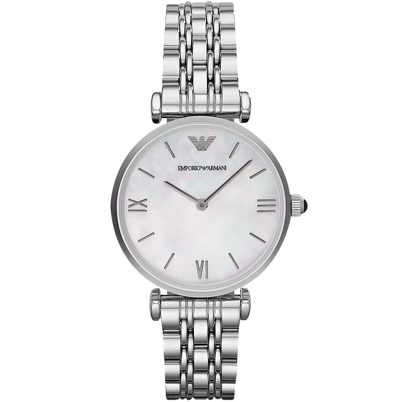 阿玛尼(EMPORIO ARMANI)贝母表盘女士手表 欧美品牌时尚石英表女 AR1682