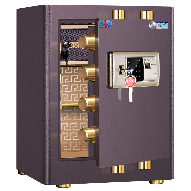 虎牌保险柜家用保险箱办公 3C认证45厘米高指纹保险箱/柜FDX-A/D40.I全钢入墙防盗防撬 小型新品