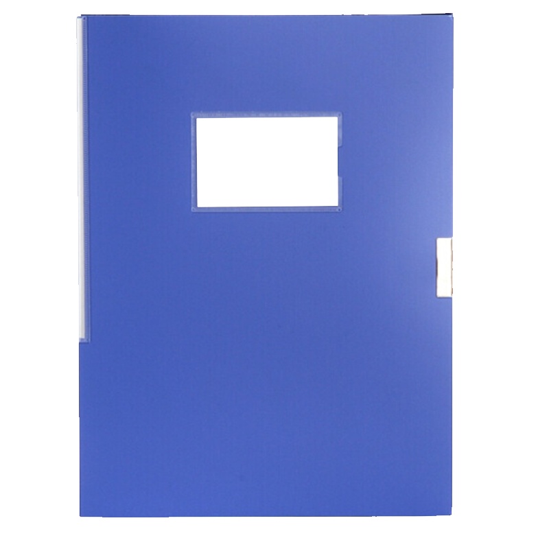 得力 (deli) 5681 A4塑料档案盒 加厚资料文件盒 财务凭证 蓝色 背宽25mm 5个装
