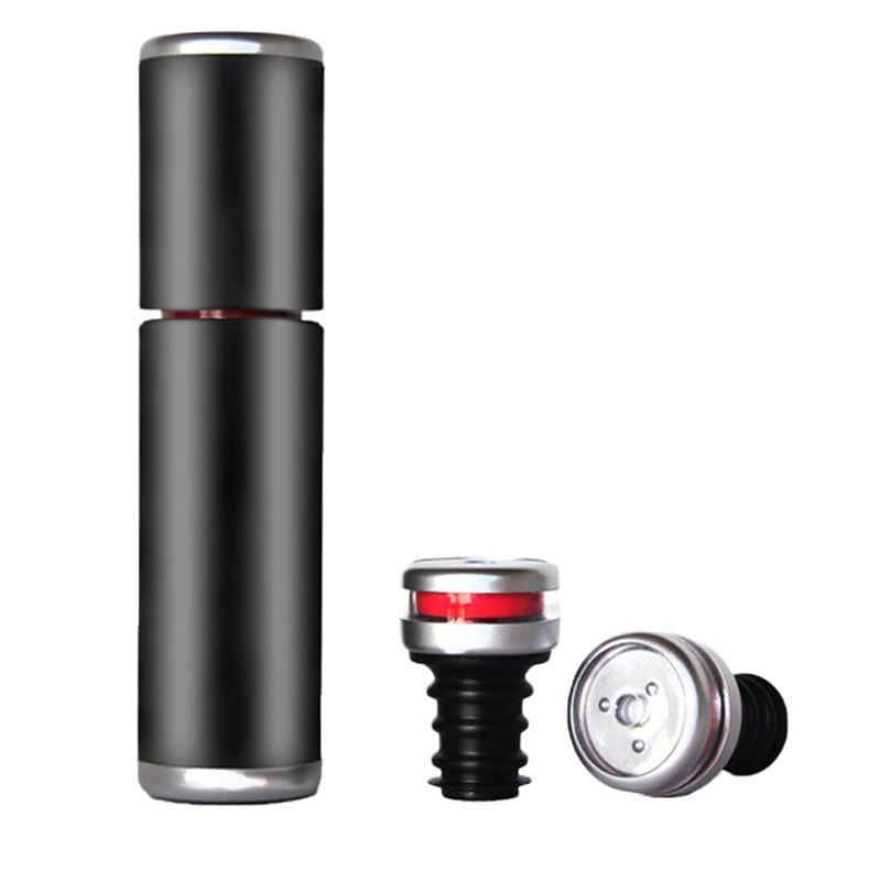 真空可视 红酒塞抽真空瓶塞 葡萄酒塞创意家用红酒塞子酒塞硅胶 国泰家和 分体塞06-真空提示款一泵一塞(红色)