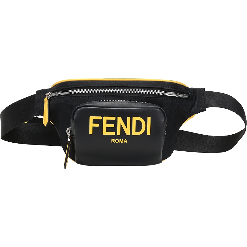 FENDI 男士 织物配皮胸包斜挎包腰包 7VA483 ADMA