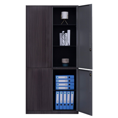 永格文件柜办公柜家用储物锁保密码收纳柜仿木纹书柜铁皮档案柜资料柜