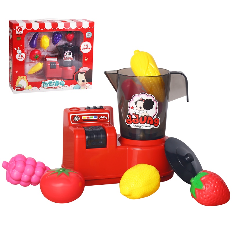 男孩女孩冬己过家家厨房玩具小家电果汁机