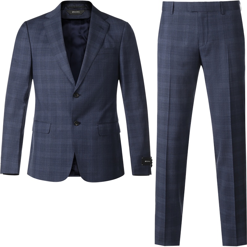 杰尼亚 Z ZEGNA 男士羊毛商务正装西服套装222728 281CGA