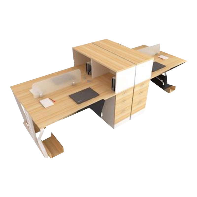 鑫金虎 现代简约办公家具 四人办公桌面对面4人位职员并排员工财务桌屏风卡座