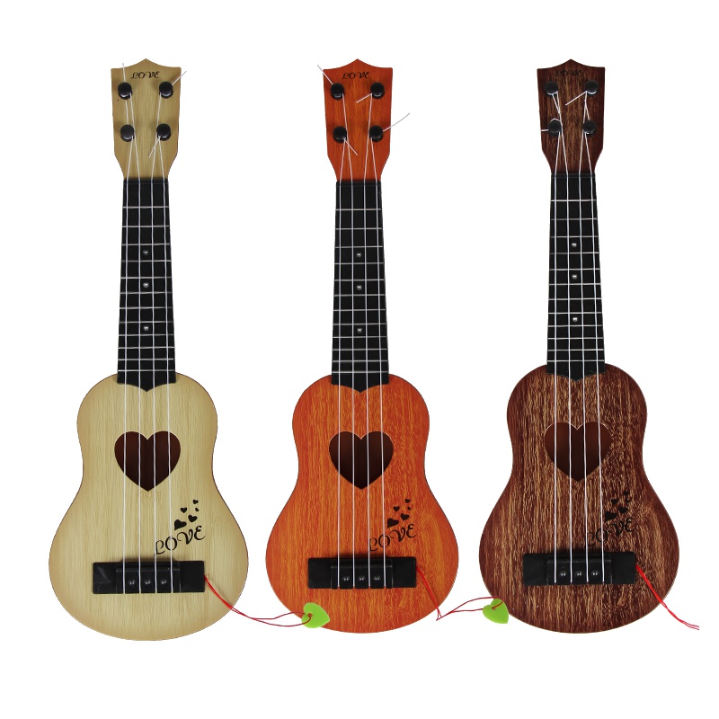 优佩儿大号仿真吉他乐器早教玩具葫芦型43厘米桃心吉他四弦尤克里里吉他乐器